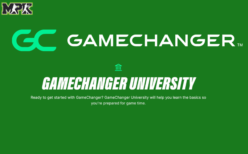 New to GameChanger, head over to the university.